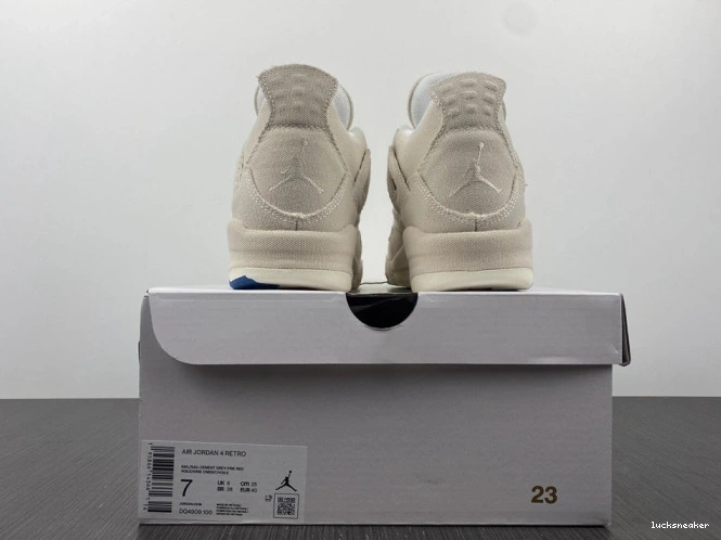 Rep LUCY 4 Retro DQ4909-100 Jordan Canvas (W) Blank 0718
